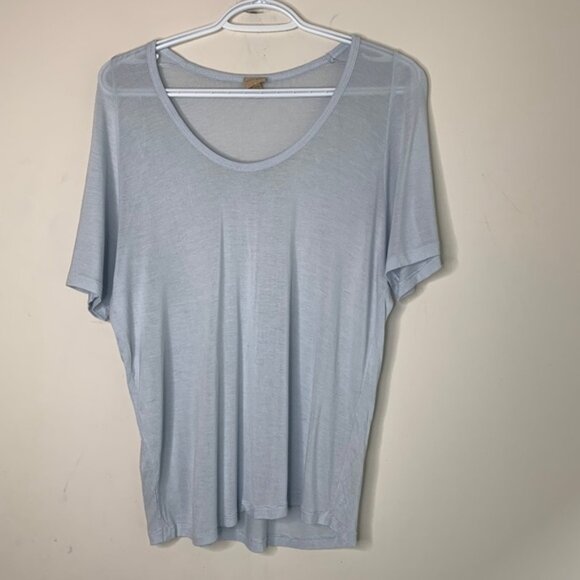 Aritzia Wilfred Free Tee T-Shirt Short Sleeve Relaxed fit Pale Blue Size XXS - Picture 9 of 15